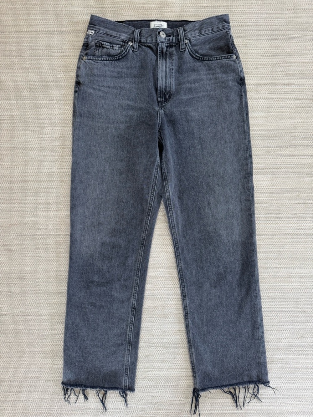Citizens of Humanity Daphne Crop gray‎ raw hem 100% cotton jeans women’s 27